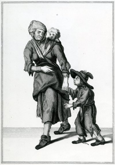 The London Beggar, Cries of London, c.1688 by Unbekannt Unbekannt